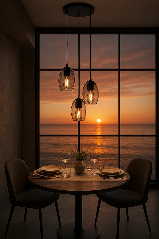 MeLiTec Pendellampe Leuchte Glas DP29 3 flammig Rauchglas TOP TREND B-Ware - Bild 2 von 4