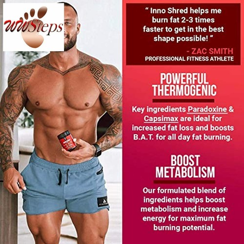 Inno Shred - Day Time Fat Burner | 100mg Capsimax, Grains of Paradise, Organic C - Picture 5 of 6