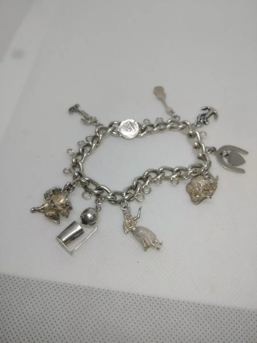VINTAGE 1950 S STERLING 8 CHARM BRACELET MEXICO eBay