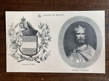 Souvenir de Bouillon • Armes de la Ville • Godefroid de Bouillon • Cartolina 