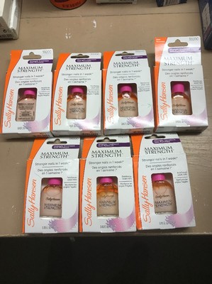 Lot Of 7 SALLY HANSEN MAXIMUM STRENGTH-  .45 OZ EACH
