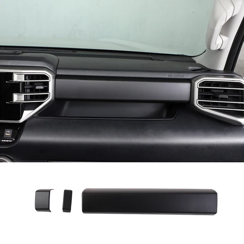 ABS Matte Black Full Interior Dash Trim Cover Set Fits Toyota Tundra 2022-2025 - Picture 40 of 85