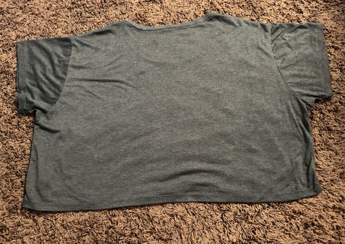 Aloha Hawaii Crop Top XL Juniors Women’s Gray Graphic Tee Casual Beach Vibes - Picture 7 of 8