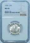 1920 P NGC MS66 Standing Liberty Quarter