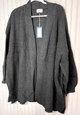 Universal Threads Women CARDIGAN 4X Gray  Heavy Cardigan Pockets Cotton NEW