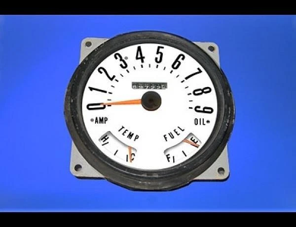 Medidores de cara blanca para Jeep CJ5 CJ6 1955-1975 90 Mph Foto 2 de 4