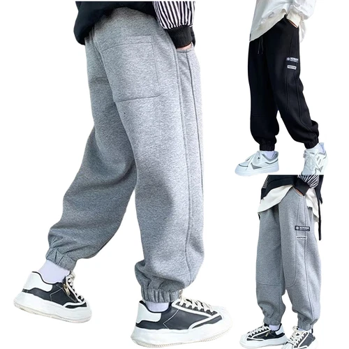 Kids Boys Joggers Baggy Sweatpants Casual Trousers Hiking Pants Picnic Bottoms - Picture 3 of 39