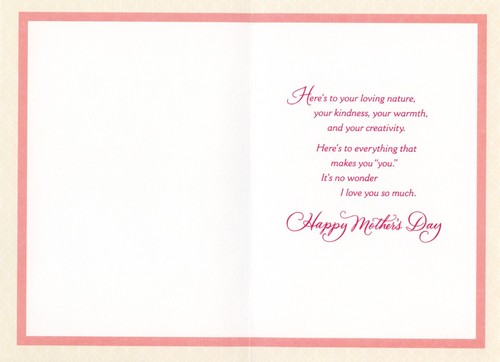 Happy MOTHER'S DAY Card, Loving Nature Kindness Warmth Creativity by Hallmark +✉ - Picture 2 of 5
