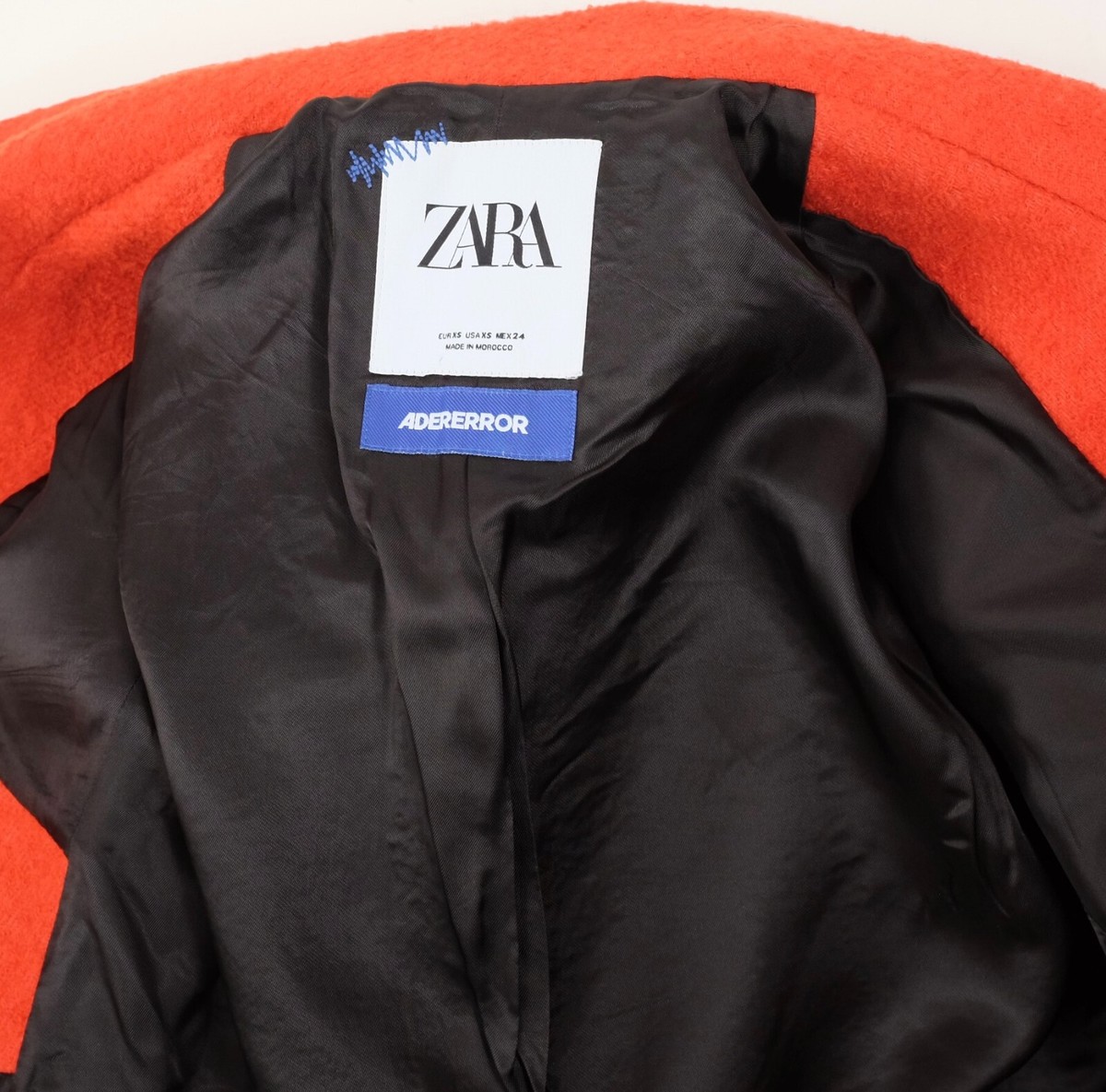 Zara Ader Error jacket coat sz XS orange topstitch oversized Zara Ader Error jacket coat sz XS orange topstitch oversized
