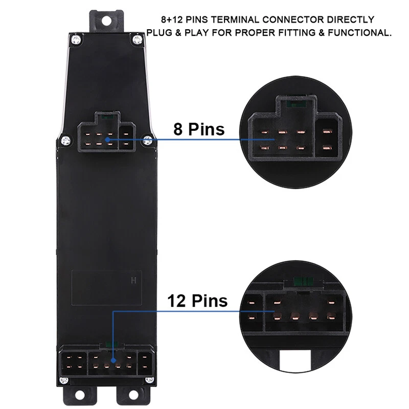 Master Window Switch Control+Grey Panel for Dodge Ram/ Dakota/Durango 2002-2009 Foto 2 de 4