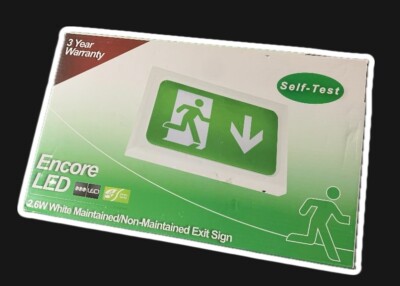 ANSELL ENCORE LED (2,6W WEISS GEPFLEGT/NICHT GEWARTET EXIT SING SELBSTTEST)