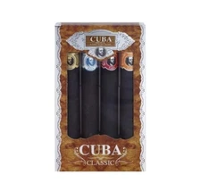 Cuba Set Men Variety Gift Classic EDT for 1.17 Piece Gold Cologne Toilette