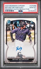 2023 Bowman Chrome Purple Refractor Bryant Betancourt RC AUTO /499 PSA 10