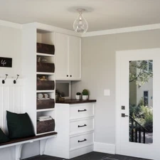 Quoizel Genie 1 Light Semi-Flush Mount, Brushed Nickel - QSF4019BN