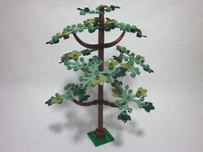 Custom tall tree w/sand green leaves & plant plates all new parts, FREE US Ship