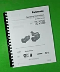 Owners Manual for Panasonic HC-X1500 HC-X2000 Camera 200 Pages W/Clear Covers!