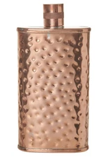 JACOB BROMWELL 10 oz. Handmade Roosevelt Copper Flask Hand-Hammered  NEW