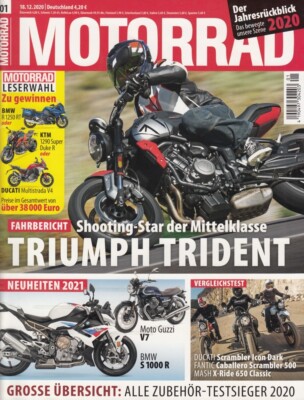 M2101 + TRIUMPH Trident + Top-Test Bimota Tesi H2 + MOTORRAD 1/2021