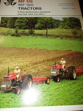 Massey-Ferguson MF 175, MF 180 Tractors Sales Brochure 1967
