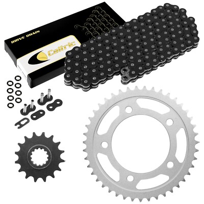 Caltric Black O-Ring Drive Chain and Sprockets Kit Compatible with Honda CB900F 919 Hornet 2002 2003-2007, Chains - Canada Caltric Black O-Ring Drive Chain and Sprockets Kit Compatible with Honda CB900F 919 Hornet 2002 2003-2007, Chains - Canada