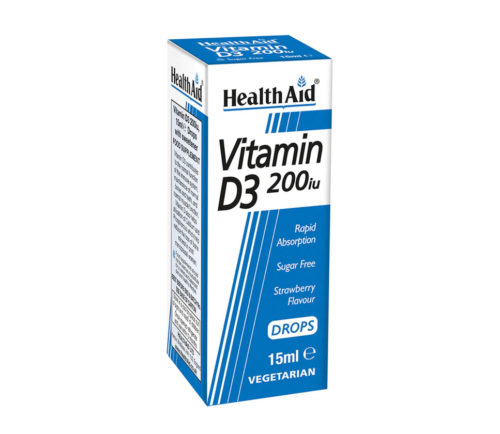 HealthAid Vitamin D3 200iu Drops 15ml x 1 Pack NEW UK Stock - Afbeelding 1 van 2