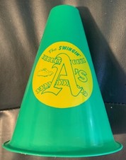 Vintage Rare The Swingin' A's Green Megaphone Free Shipping