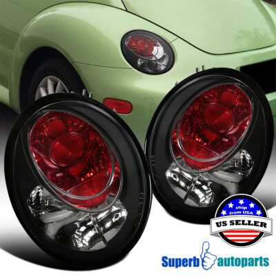 Fits 1998-2005 VW New Beetle Replacement Tail Lights Brake Lamps Black