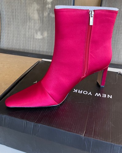 NEW YORK & COMPANY McKENNA WOMEN'S SATIN DRESS BOOTS. SIZE: 10 SQUARE TOE - Picture 4 of 6