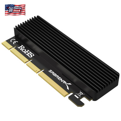 SABRENT M.2 Nvme SSD to Pcie X16/X8/X4 Adapter Card with Aluminum Heatsink, Easy