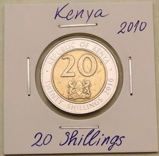 Kenya coin,  20 Shillings,  2010
