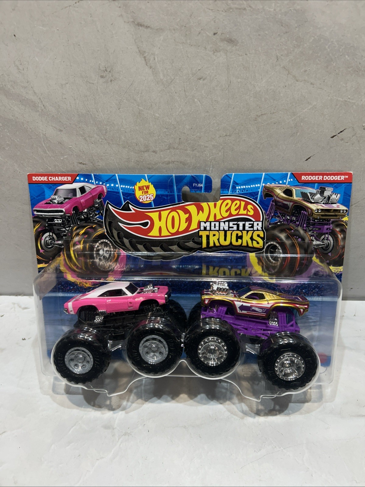 Hot Wheels Monster Trucks Demolition Doubles- Dodge Charger Vs Rodger Dodger NEW
