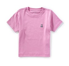 Psycho Bunny Little Boys Short Sleeve Jersey T-Shirt Crew Neck Pink Cotton 4 NEW