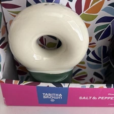 #Tabitha Brown Stoneware Salt & Pepper Shakers~ Modern Fun~NIB