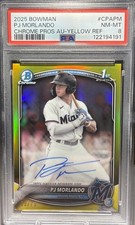 2025 Bowman Chrome 1st Auto Yellow Refractor PJ Morlando RC Auto 22/75 #CPA-PM