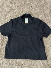 Jordan Air Essentials 23print Black Shirt ButtonUP Men  s Size: M DX9681-010 NWT