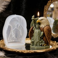 Statua della Libertà Candela Profumata Stampo Silicone, Fai da Te Aroma Ornamento Resina Stampo
