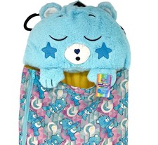 HAPPY NAPPERS Bedtime Bear Sleeping Bag Care Bears Ages 3-6 Zippered Plush TH