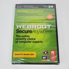 Webroot Secure Anywhere Internet Security DVD 2012 New Factory Sealed