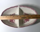 Johnson Brothers RED TRANSFERWARE Old Britain Castles Divided Serving Dish — photo 5