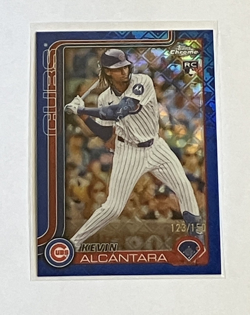2025 Topps Chrome Logofractor #173 Kevin Alcantara RC Blue Refractor /150 Cubs