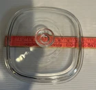 Vintage Corning Ware Pyrex A 9 C Square Glass Domed Replacement Lid Clear 8 3/4"