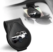 Sunglasses Holder for Car, Leather Glasses Frame, Eyeglass Hanger Card Clip f...