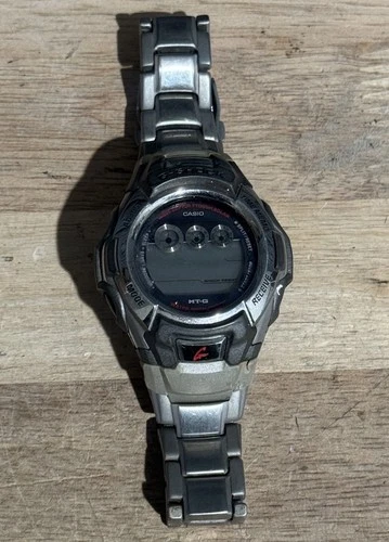 Vtg Casio G Shock Watch Men Digital Tough Solar Black Silver Tone 2688 MTG-930DA