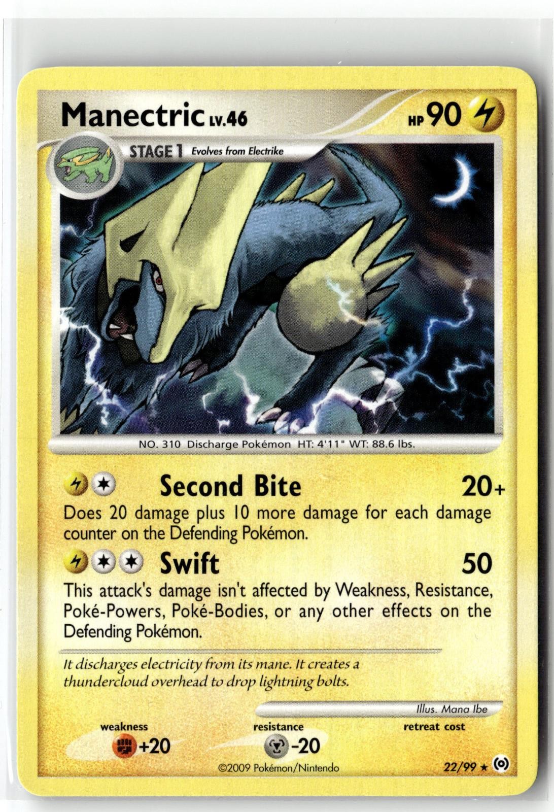 2009 POKEMON ARCEUS MANECTRIC 22/99 R LP + FREE GIFT