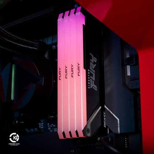 Kingston FURY Beast RGB 8GB 3200MT/s DDR4 CL16 DIMM Computer Memory KF432C16BB2A - 第 4/6 張圖片