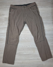 Pantalones Kuhl Radikl para Hombres 36x32 (34x30) Marrón Senderismo Aire Libre Elastizados Sendero Naturaleza