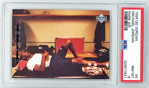 1994 -MICHAEL JORDAN- PSA 8 Upper Deck RARE AIR Bulls NBA Basketball Card #9