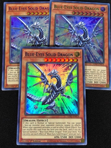 Yugioh Dragon Solide aux Yeux Bleus 1er LDS2-EN014 ULTRA x3 (NM)