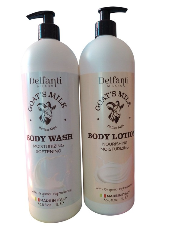 (2-Pk) Delfanti Milano GOAT'S MILK Nourish Moisturize BODY LOTION Made in Italy