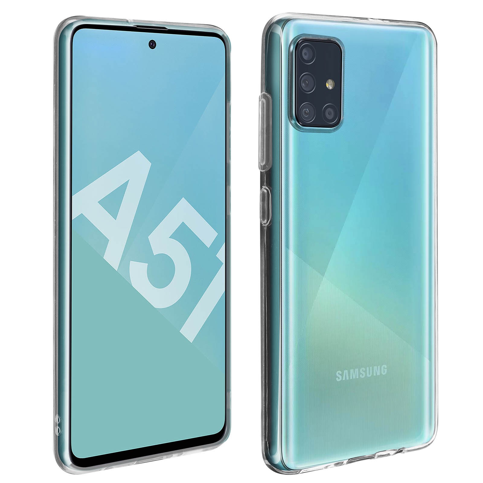 Pack protection 360° Galaxy A51 avec étui cristal anti-jaunissement